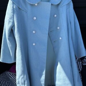 Light Blue Double-Breasted Coat